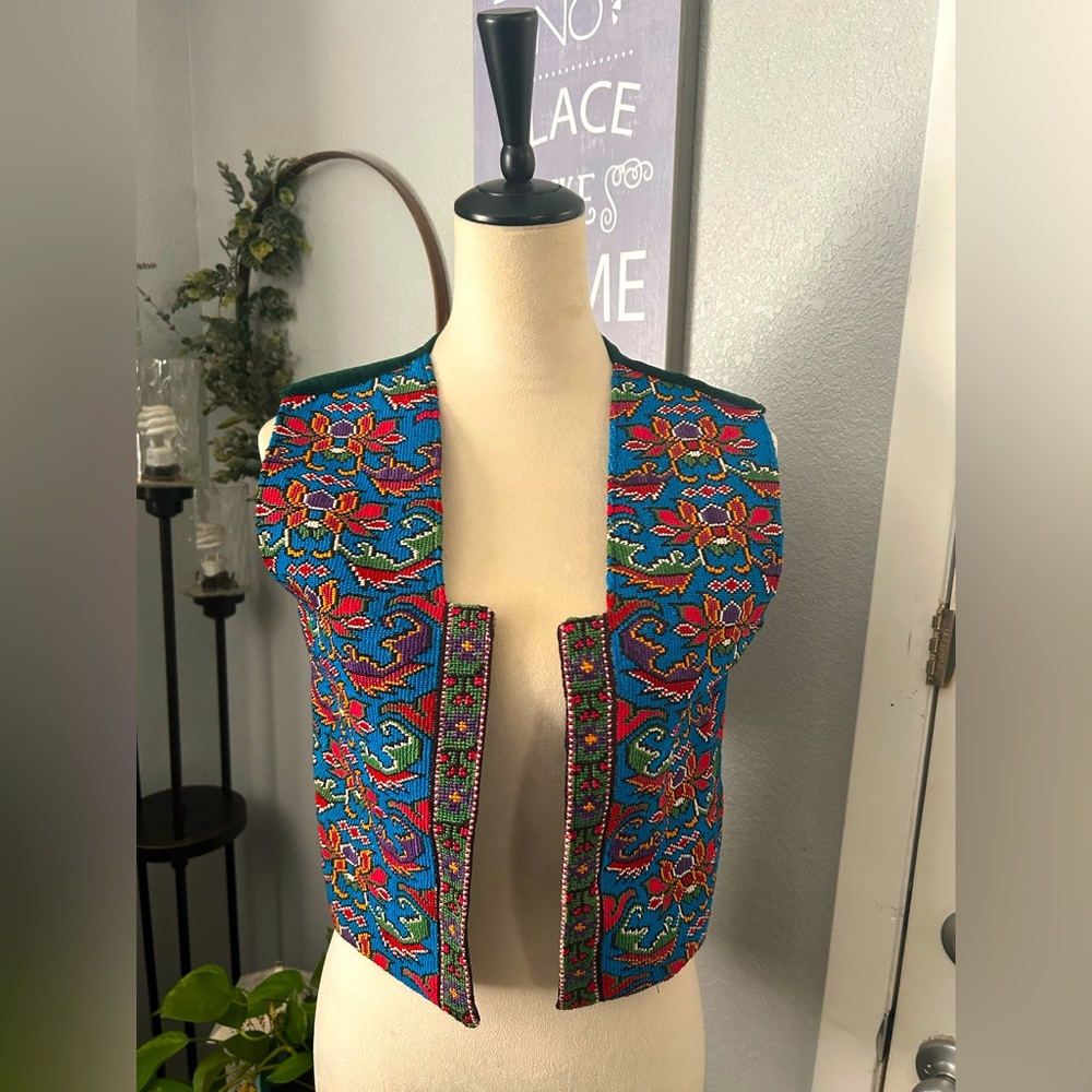 Rare vintage rug tapestry vest